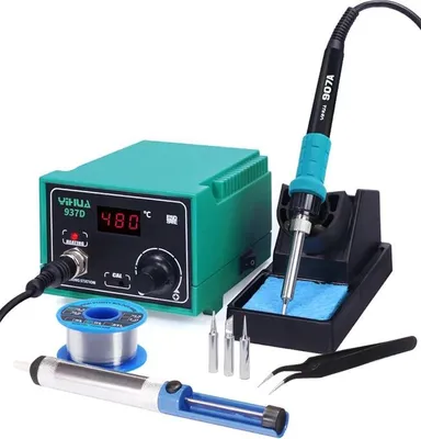 Obrázok produktu pre Spájkovacia stanica, nastaviteľná regulácia teploty, účinný ohrev, 937D SET01, EÚ