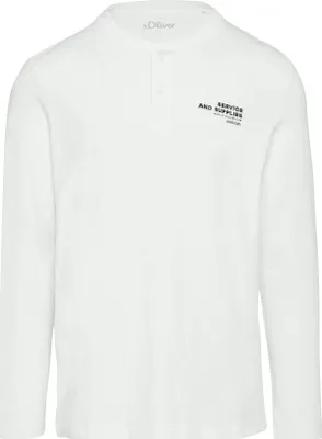 Produktbild von s.Oliver 2156929.0120.XXL, Hemd, Männlich, Weiß, XXL, Leger, Henley-Ausschnitt