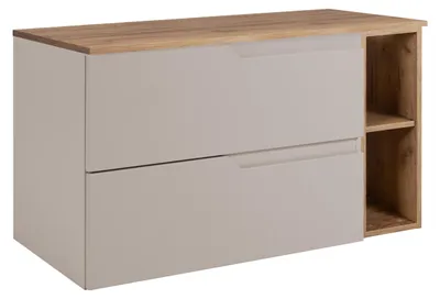 Produktbild von Badezimmer-Unterschrank-Set, Kaschmir / Eiche Craft, 80 (60 + 20) x 46 x 58 cm