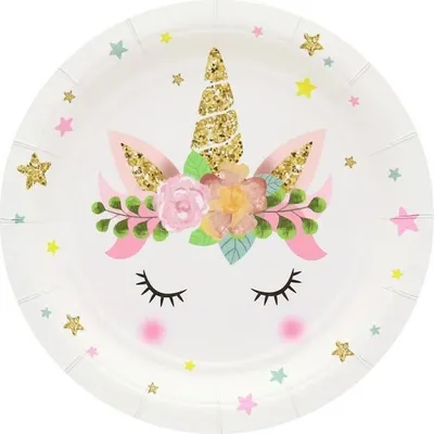 Image de 6 assiettes Licorne