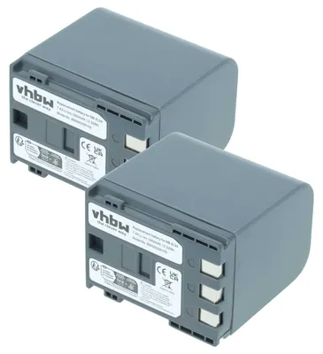 Produktbild von vhbw 2x Akku kompatibel mit Canon MVX200i, MV950, MVX300, MVX25i, MVX200, MV960, MVX250i, MVX20i Videokamera Camcorder (1800 mAh, 7,2 V, Li-Ion)