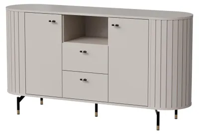 Obrázek produktu pro Selsey Zante - dvoudveřový příborník se 2 zásuvkami, šedobéžový, 150 cm