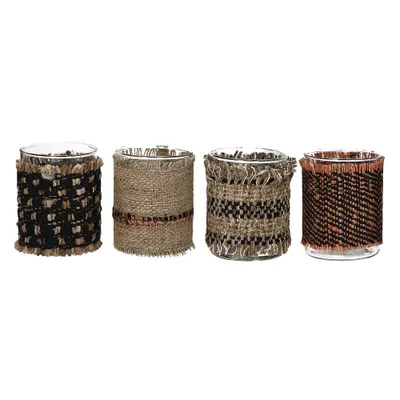 Obrázek produktu pro Svícen Pomax Ôray, sklo, hnědé odstíny, průměr 10 cm, výška 13,5 cm