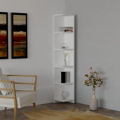 Immagine prodotto di Tufillo - Libreria, 25x25x160h cm Bianco, 5 Ripiani
