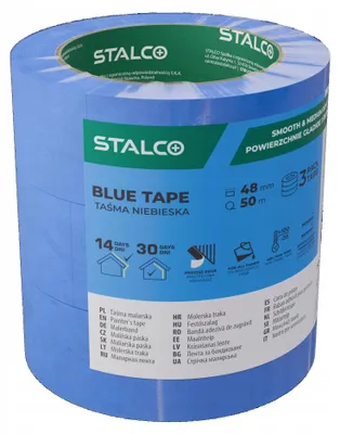Produktbild von STALCO Malerkrepp 48mm 50m Blau 3er Pack