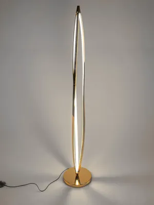 Produktbild von LED Bodenlampe, Leuchte SPIRALE OVAL gold H. 154cm aus Metall Formano WA
