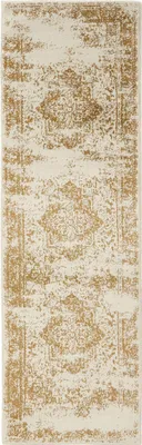 Produktbild von benuta Vintage Teppich Wohnzimmer Suki Creme/Gelb 80x240 cm Läufer Wohnzimmerteppich Schlafzimmer weich orientalisch Rechteckig