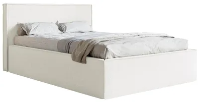 Image de Selsey LUCERA - Lit Tapissé avec Housse Chenille et Espace de Rangement, Crème, 140x200 cm