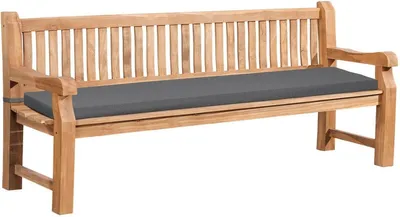 Produktbild von Gartenbank Daxon mit Kissen, 220 cm, dunkelgrau
