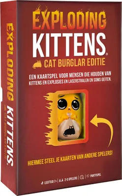 Obrázek produktu pro Karetní hra Exploding Kittens, edice Cat Burglar, s pěnovou figurkou