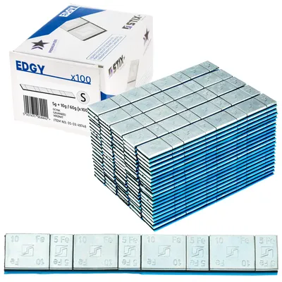 Immagine prodotto di 200 strisce di pesi adesivi STIX 60G (5+10G), acciaio zincato,