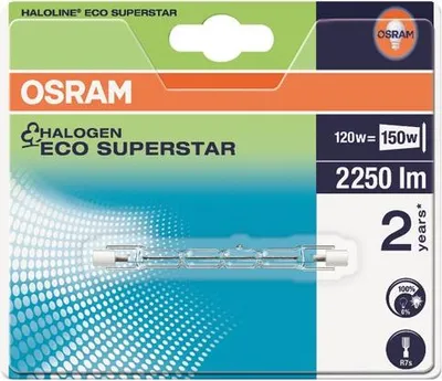 Image de Tube halogène linéaire R7S, 78 mm 2250 Lm  150 W blanc chaud, OSRAM