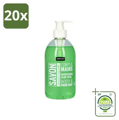 Productafbeelding van 20 x Sence Handzeep Verfrissende Aloë Vera - 500 ml - Grote verpakking - 20 stuks
