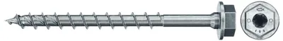 Produktbild von fischer Holzbauschraube PowerFast FPF II HWTF 8,0 x 100 BC 50 Sechskantkopf mit Innenstern TX Vollgewinde galvanisch verzinkt blau passiviert, 50 Stück