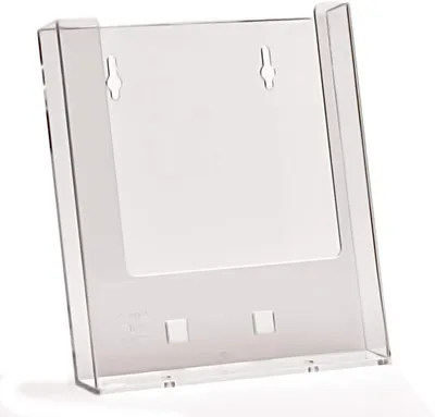 Imagen del producto de Soporte para folletos DIN A5, de pie, para colgar o colocar sobre una superficie, ideal para folletos
