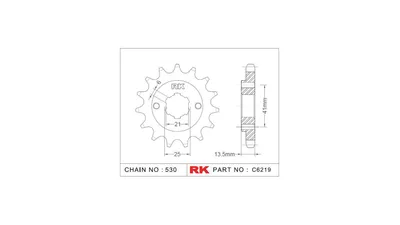 Produktbild von Rk-Ritzel 530 15z Standard