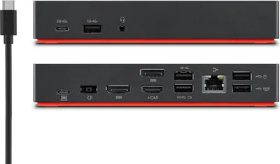 Produktbild von Lenovo ThinkPad USB-C Dock Gen 2 - 40AS - Universal Dockingstation - USB 3.0 - USB Typ-C - HDMI - DisplayPort - LAN - inkl Netzteil & USB-C Kabel
