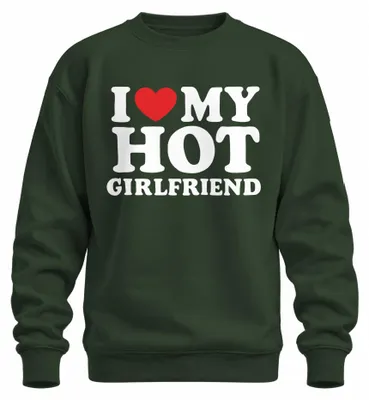 Productafbeelding van Ik hou van mijn y vriendin - Grappig Valentijnsshirt/trui, smaragdgroen, maat L