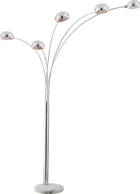 Produktbild von Elegante LED Stehleuchte aus Metall mit Marmorsockel