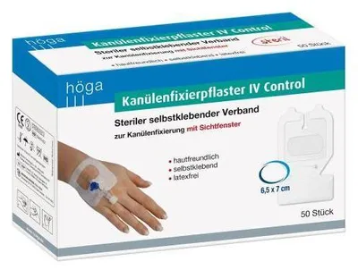 Zdjęcie produktu dla Kaniula mocująca plaster IV Control 6,5x7cm Höga 50 szt