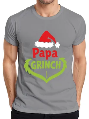 Obrázok produktu pre Otec Grinch Vianoce Vtipný vianočný darček Otec darček Pánske tričko, sivé, 3XL