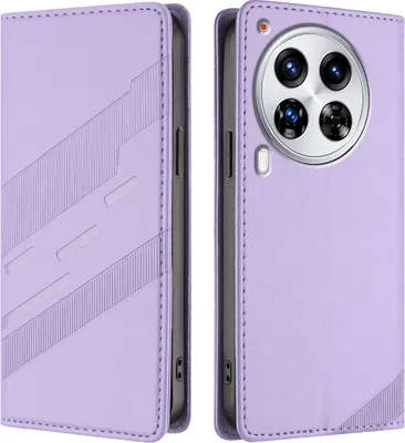 Produktbild von Hülle für Tecno Camon 30 Premier 5G, Kunstleder Brieftaschen Handyhülle mit Kartenfach und Standfunktion Violett