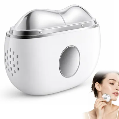 Produktbild von 7-in-1 Gesichtsmassagegerät elektrisch, LED Lichttherapie Beauty Gerät mit EMS Mikrostrom, Wärme- und Kältefunktion, Gesichtspflege Tool mit Vibration für straffe Haut