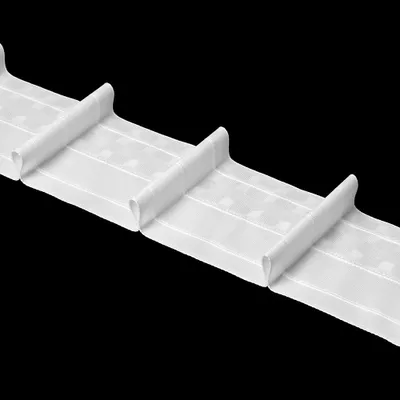 Produktbild von Gardinenband 10m Bleistiftfalte Weiß-100mm 1:1.5 Kräuselband Faltenband