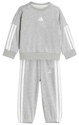 Produktbild von adidas Unisex Baby Essentials Jogger Track Suit, Medium Grey Heather/White, 3-4