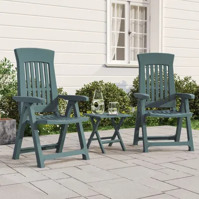 Immagine prodotto di The Living Store Sedie da giardino 2 pz. Regolabile verde PP