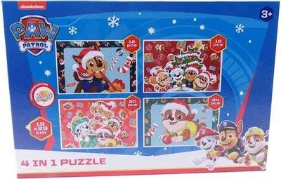 Produktbild von Set aus 2 Schachteln mit Kinderpuzzles - Paw Patrol - Puzzle - 4 in 1 Puzzle - 12+16+20+24 Teile