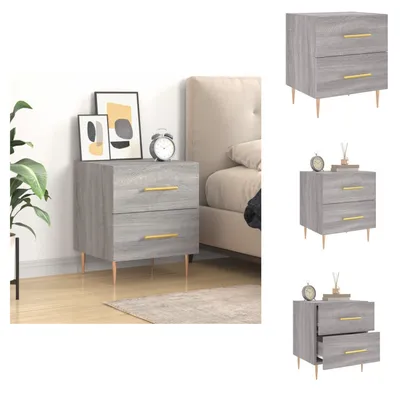 Image de vidaXL Table de nuit Gris Sonoma 40x35x47,5 cm Bois composite - Tables de chevet