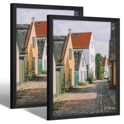 Obrázok produktu pre Elzusha – Čierna drevená fotorámika – 40 x 60 cm – s akrylovým sklom