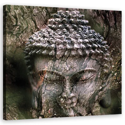 Produktbild von Leinwandbild religiös - grau 40x40 cm Feeby grau wandbild bereit zum aufhängen