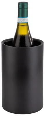Produktbild von Weinkühler Flaschenkühler Sektkühler - Doppelwandig - Edelstahl - 12 x 20 cm - Für 0,7 bis 1,5 Liter - Schwarz
