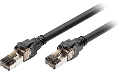 Zdjęcie produktu dla Digitus Kabel krosowy CAT 8.1 S/FTP, 1 m, 1 m, Cat8.1, S/FTP (S-STP), RJ-45, RJ-45, Czarny