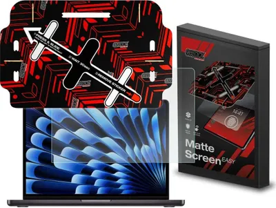 Produktbild von Bildschirmhalterungsfolie für Apple Macbook Air 13" 2024, Grizz Matte Screen Easy