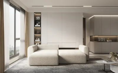 Produktbild von Ecksofa Sofa FLAVIO mit Schlaffunktion Stoff Abriamo Sand Ottomane Links