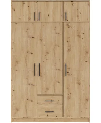 Produktbild von Marmex Garderobenschrank mit Schrankaufsatz SMART 2N Anthrazit 150x230x56 cm