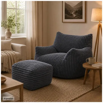 Produktbild von Loungesessel mit Hocker in Grau