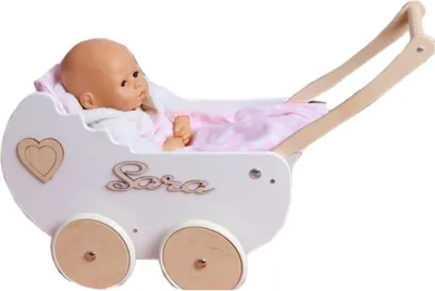 Produktbild von Love Gifts® Walker - Puppenwagen ab 1 Jahr, Lernlaufwagen für Kleinkinder, Lernlaufhilfe, Montessori-Spielzeug für Kleinkinder, Farbe Weiß