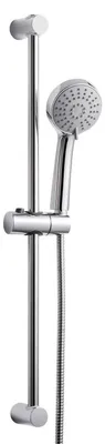 Immagine prodotto di Set doccia con soffione da 10 cm, 3 getti, barra doccia da 60 cm, cromato, forma rotonda