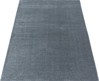 Produktbild von Teppich Läufer Wohnzimmer Silber 80x150 Unicolor - Einfarbig aus Polypropylen