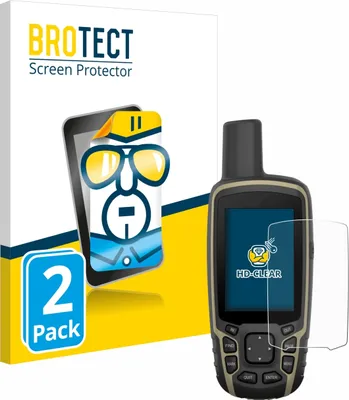 Produktbild von 2x Für Garmin GPSMAP 65 Schutzfolie BROTECT Displayschutz Display Schutz Folie Klar Transparent