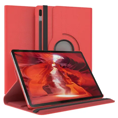 Produktbild von EAZY CASE - Tablet Hülle für Samsung Galaxy Tab S7 FE / 5G Schutzhülle, Tablet Case 360° drehbar in Rot