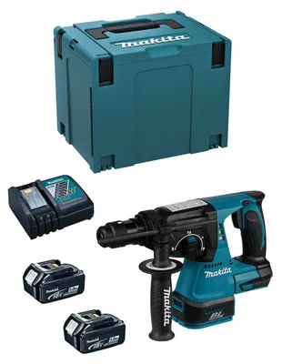Imagen del producto de Martillo MAKITA DHR243RTJ (2 x 5,0 Ah + DC18RC + MAKPAC 4)