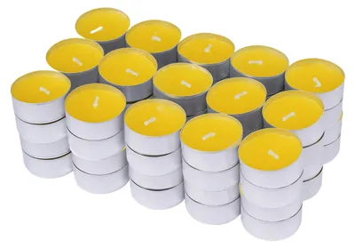 60 Teelichter Citronella, 4 Std. Brenndauer, Aromatherapie