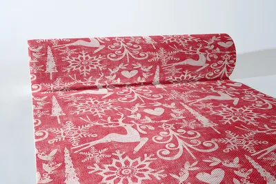 Produktbild von Airlaid Tischläufer Bob in Rot, 40 cm x 24 m , 1 Stück - Mank
