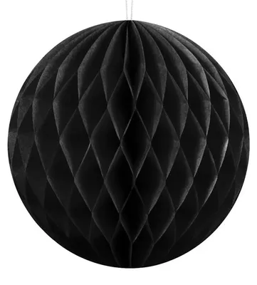 Produktbild von Schwarzer Papier Wabenball 10 cm