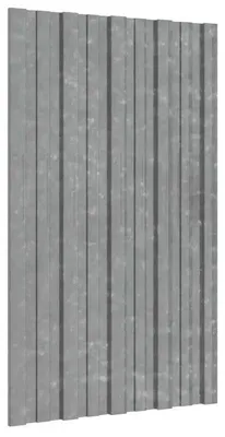 Produktbild von Dachbleche Metall - Dachplatten aus verzinktem Stahl - 80 x 45 cm Set 12 Stück - Wetterfest robust - Einfache Montage - Silber